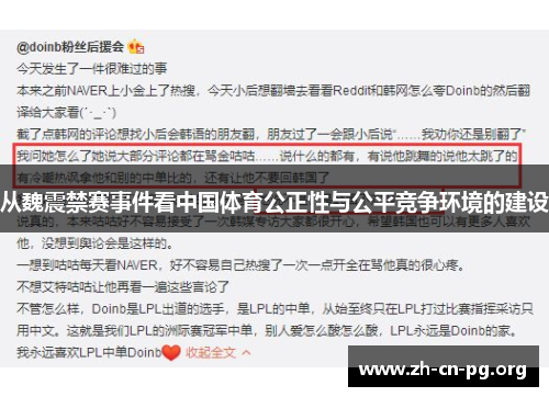 从魏震禁赛事件看中国体育公正性与公平竞争环境的建设