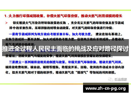推进全过程人民民主面临的挑战及应对路径探讨